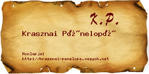 Krasznai Pénelopé névjegykártya